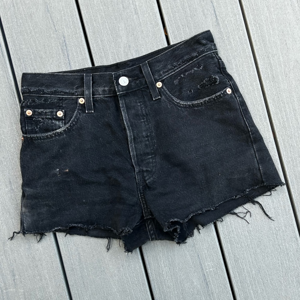 Levi's Black Jean Shorts for Women